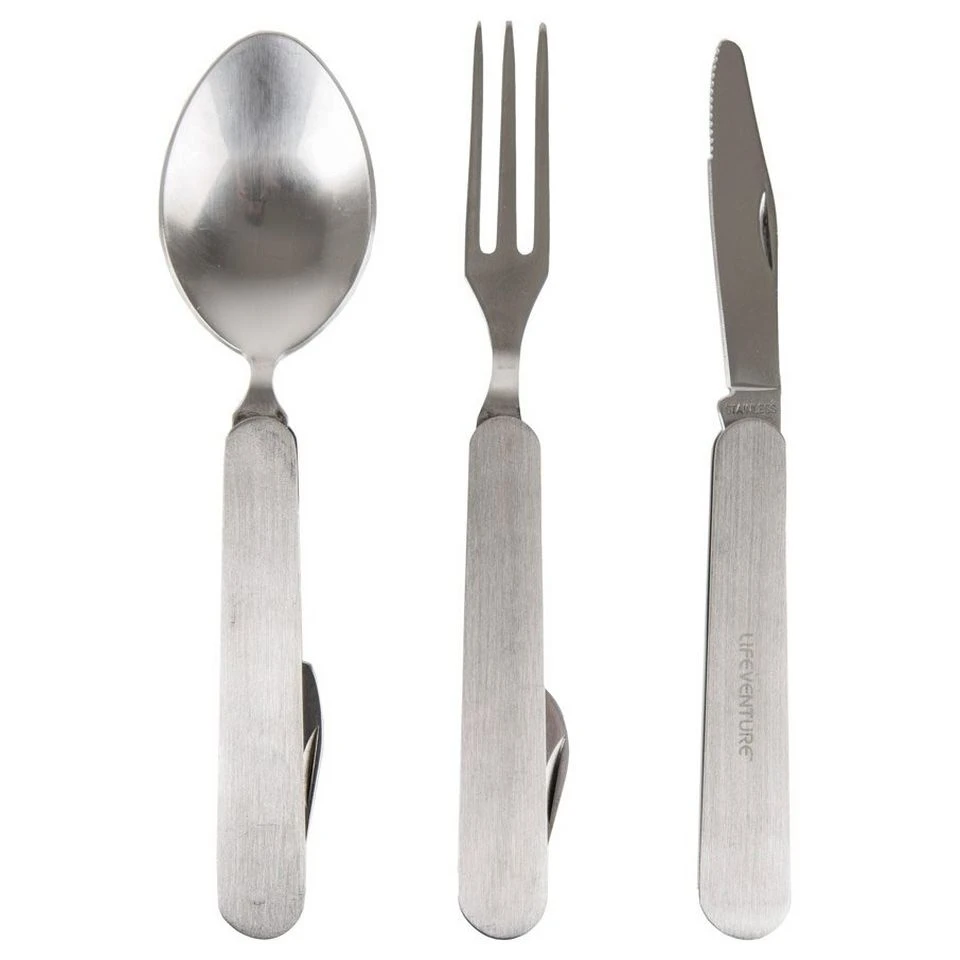 Lifeventure Folding Cutlery Set 3 Lifeventure Folding Cutlery Set