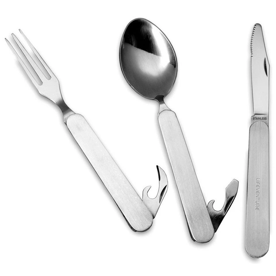 Lifeventure Folding Cutlery Set 4 Lifeventure Folding Cutlery Set - Image 2