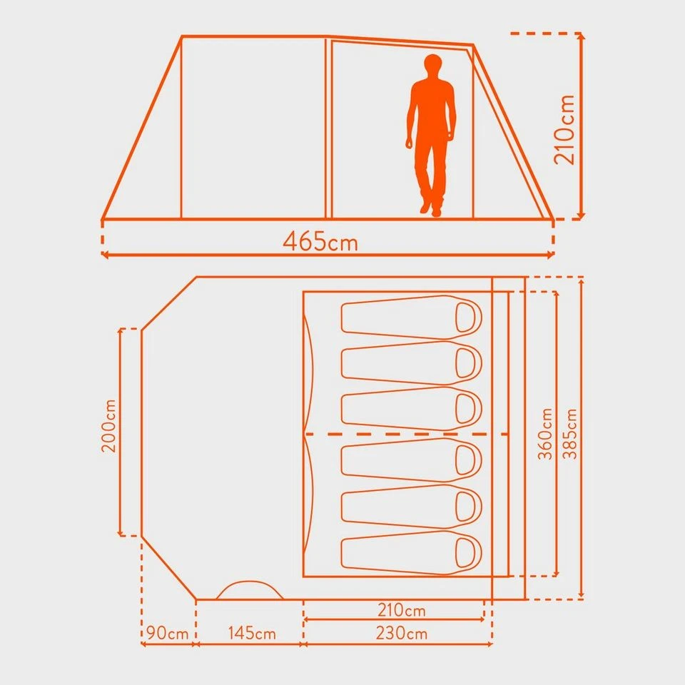 Eurohike Air 600 Tent 4 Eurohike Air 600 Tent - Image 2