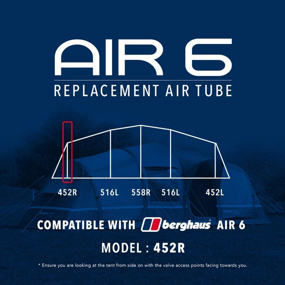 Eurohike Air 6 Replacement Air Tube (Front 452R) 5 Eurohike Air 6 Replacement Air Tube (Front 452R) - Image 3
