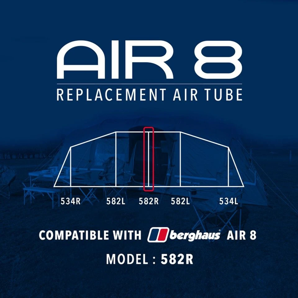 Eurohike Air 8 Replacement Air Tube (582R) 3 Eurohike Air 8 Replacement Air Tube (582R)