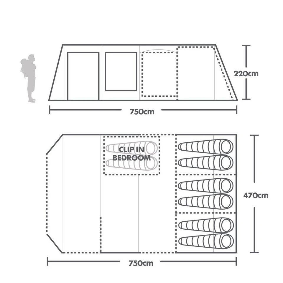 Berghaus Telstar 8 Nightfall Air Tent 4 Berghaus Telstar 8 Nightfall Air Tent - Image 2