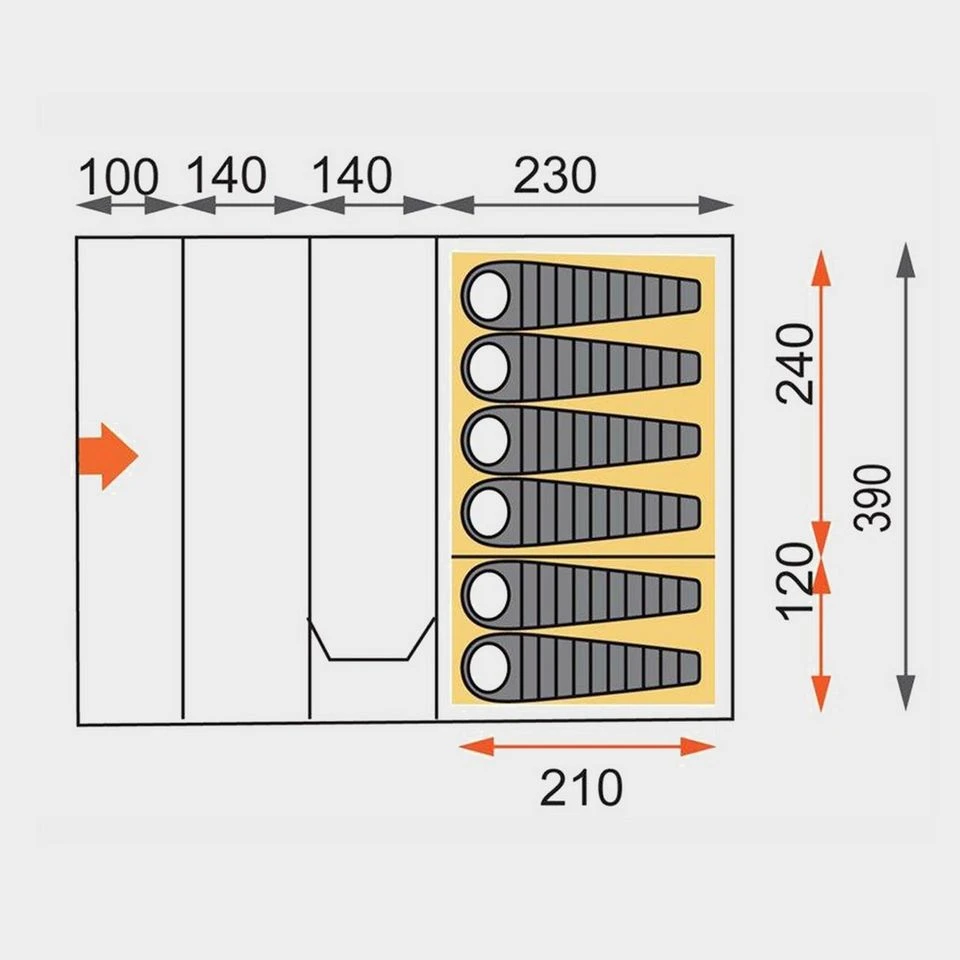 Hi Gear Vanguard Nightfall 6 Tent 4 Hi Gear Vanguard Nightfall 6 Tent - Image 2
