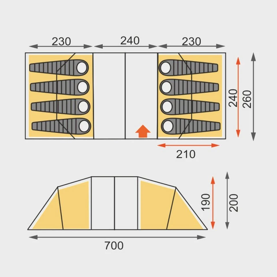 Eurohike Sendero 8XL Tent 4 Eurohike Sendero 8XL Tent - Image 2