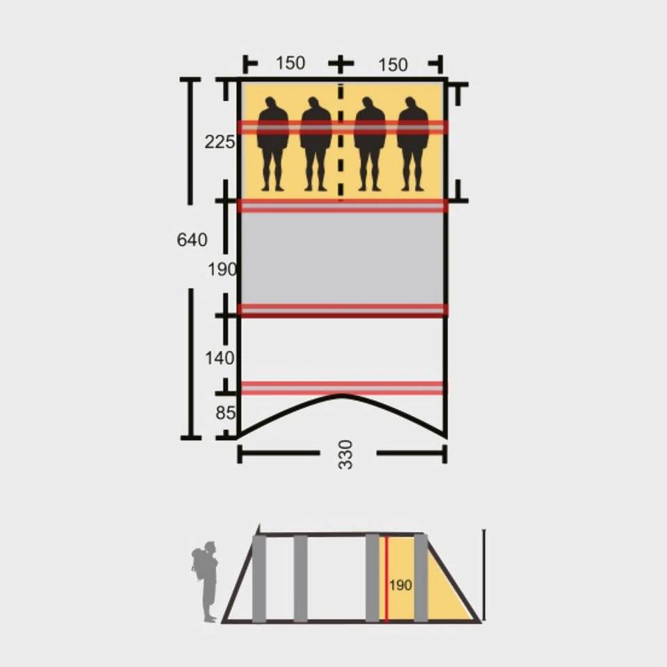 Hi Gear Horizon 400 Air Nightfall Tent 4 Hi Gear Horizon 400 Air Nightfall Tent - Image 2
