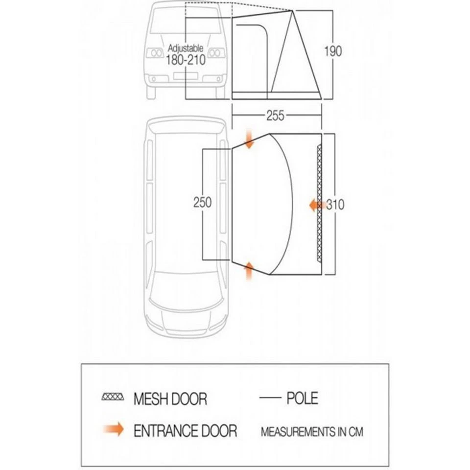 Vango Byron Low Campervan Awning 4 Vango Byron Low Campervan Awning - Image 2