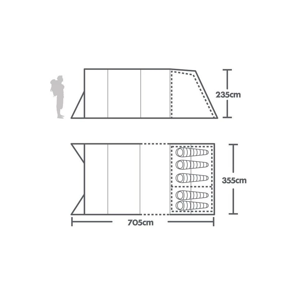 Berghaus Freedom 5 Nightfall Tent 4 Berghaus Freedom 5 Nightfall Tent - Image 2