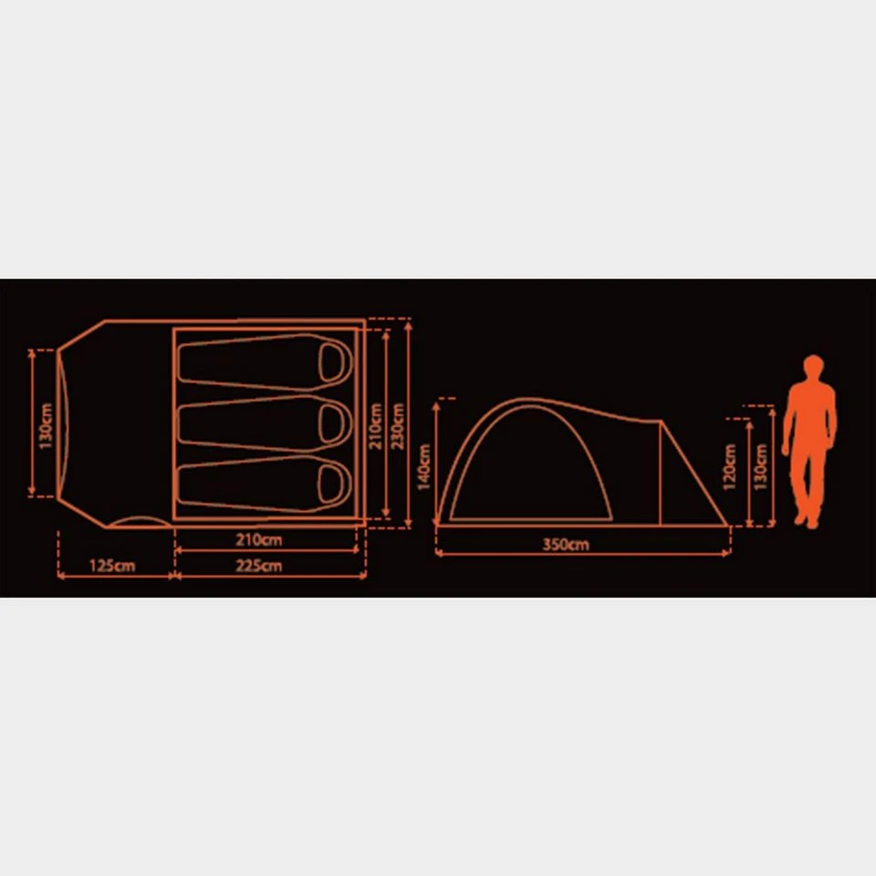 Eurohike Avon 3 DLX Nightfall Tent 4 Eurohike Avon 3 DLX Nightfall Tent - Image 2