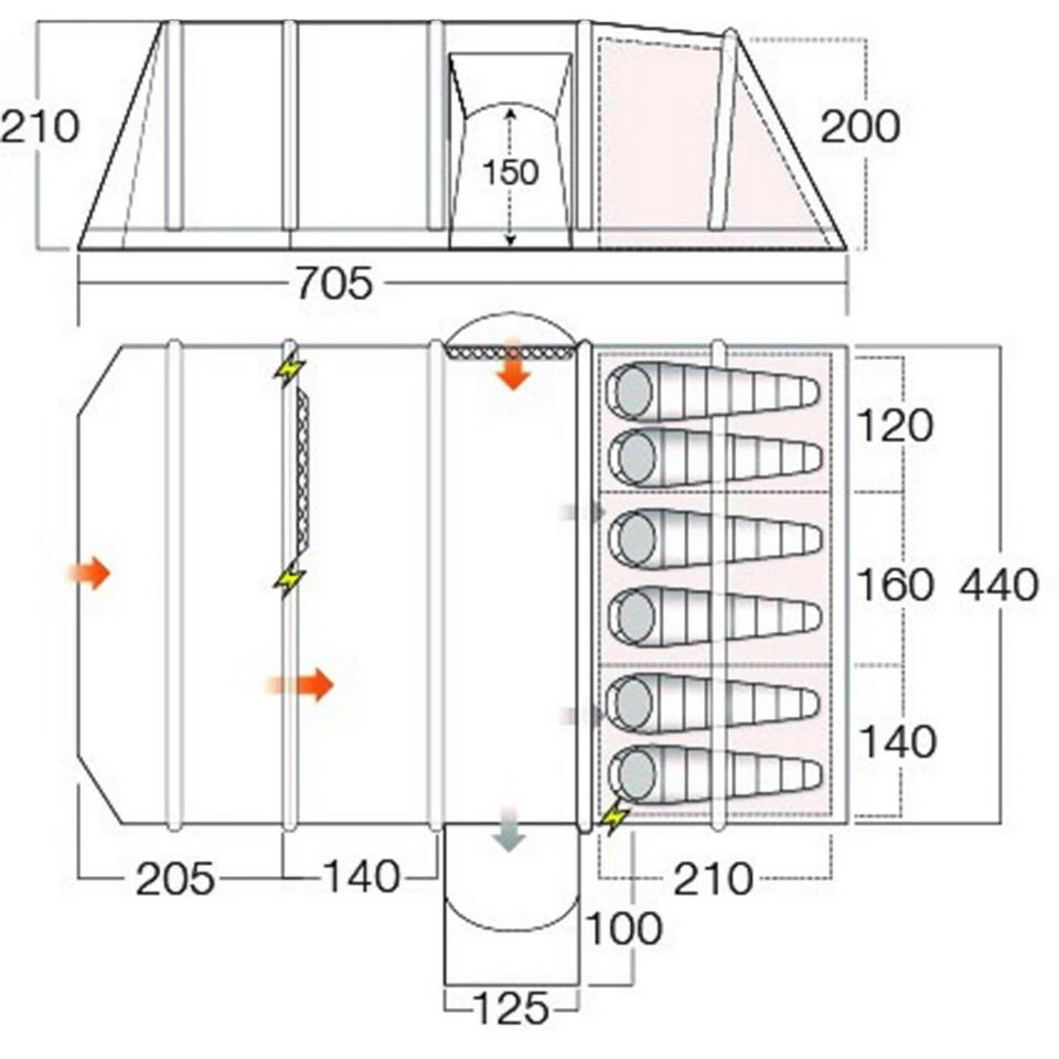 Vango Alderley Air 650XL 4 Vango Alderley Air 650XL - Image 2